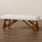Baxton Studio Rika Japandi Cream Boucle Fabric and Walnut Brown Finished Wood Bench 228-12922-ZORO - alternate 2